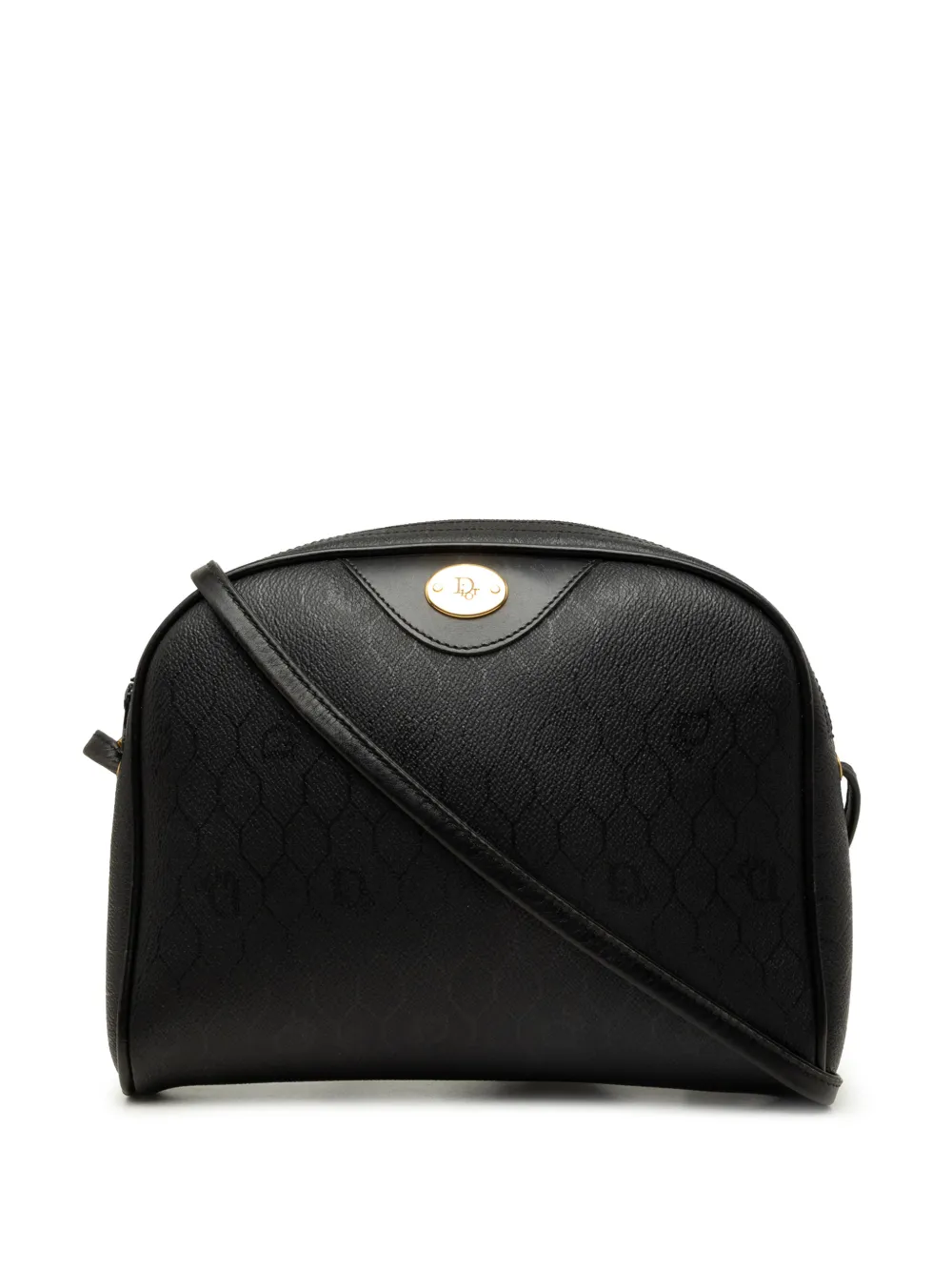 Christian Dior Pre-Owned 20th Century Honeycomb Coated Canvas crossbody bag - Black