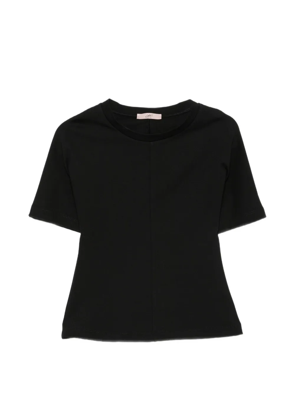 CARLA G. round-neck short-sleeve T-shirt - Noir CARLA G. round-neck short-sleeve T-shirt - Noir