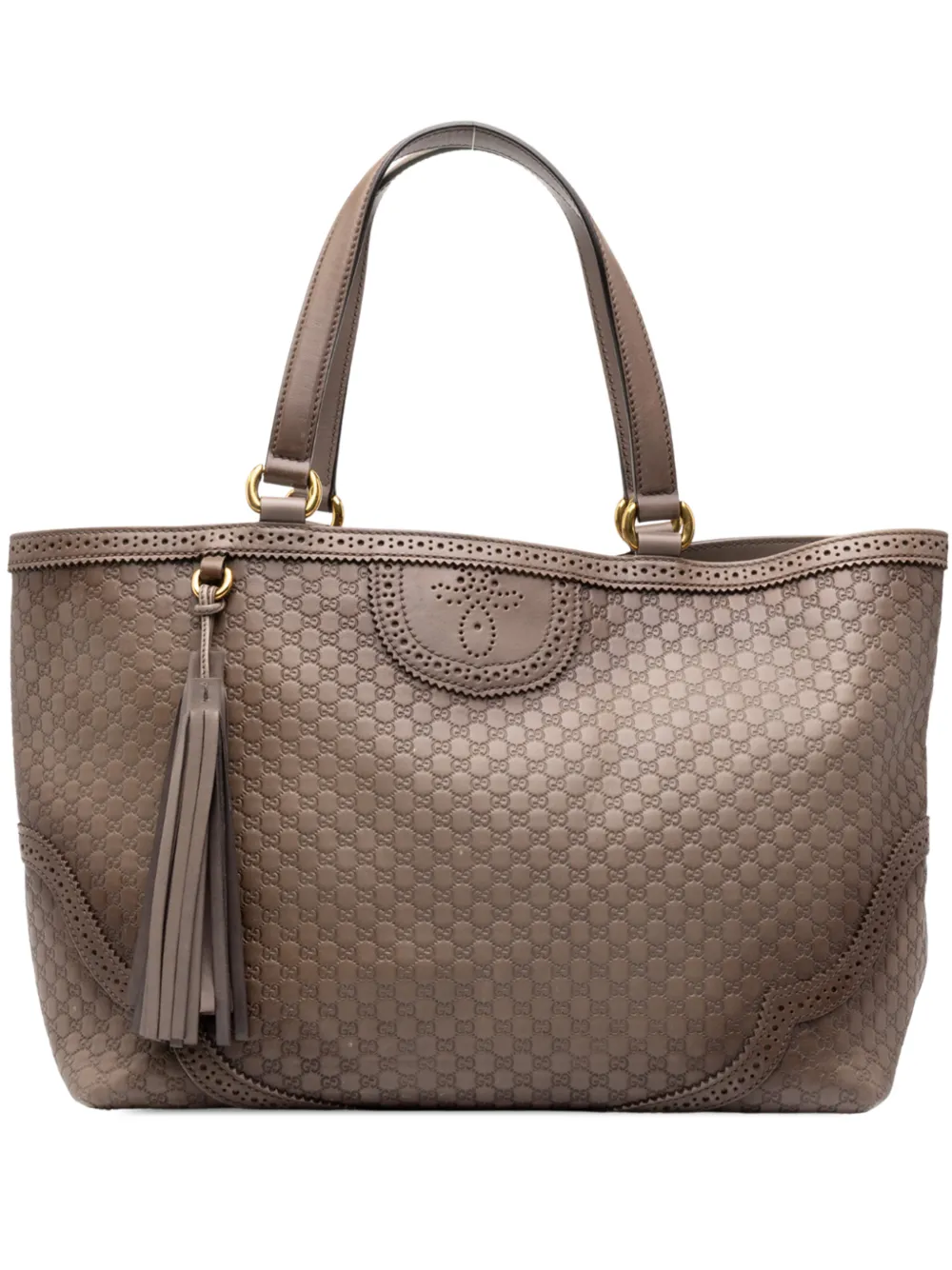 Gucci Pre-Owned 2000-2015 Large Microguccissima Brogue Duilio tote bag - Marrone