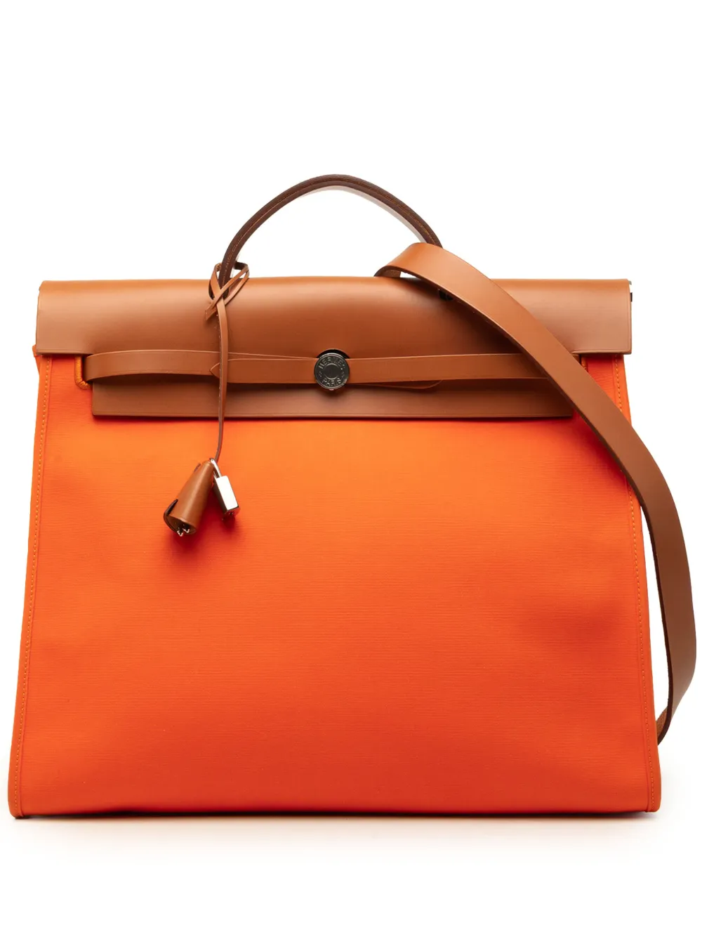 Hermès Pre-Owned 2022 Toile Herbag Zip 39 satchel - Orange
