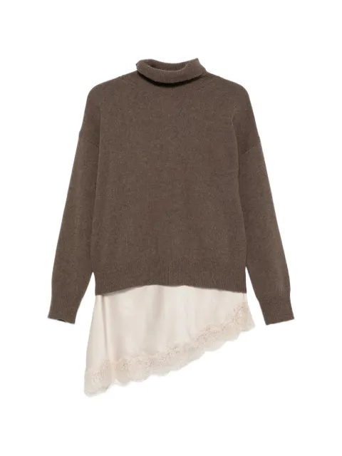 Su layered-effect roll-neck sweater