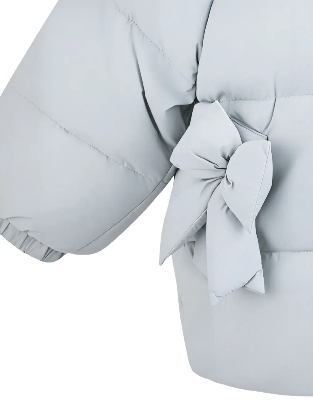 Mimi Tutu bow-detail puffer jacket Blauw