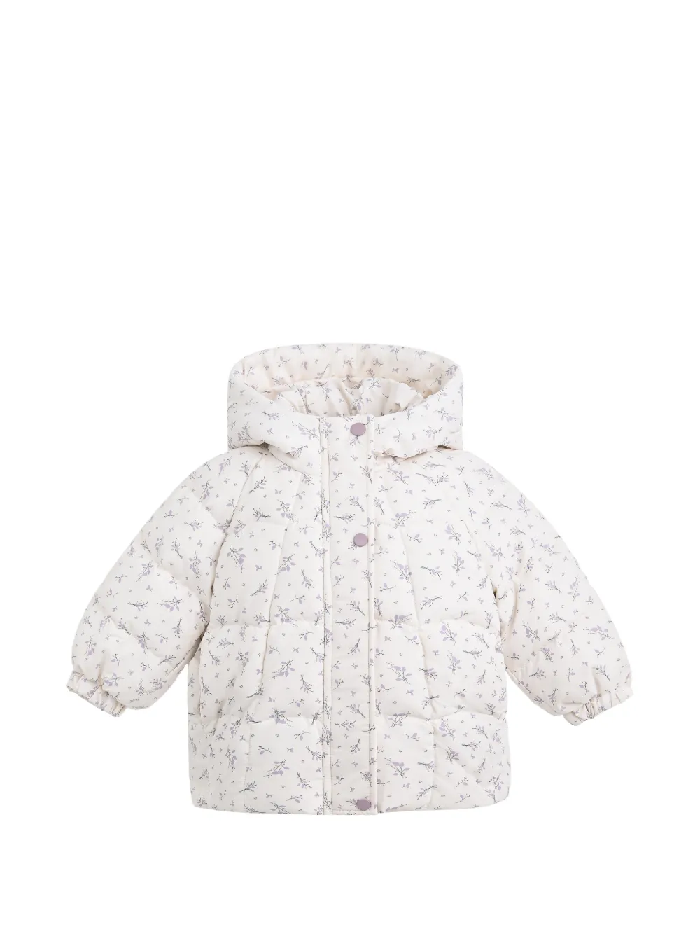 Mimi Tutu floral-print hooded jacket - Tons neutres Mimi Tutu floral-print hooded jacket - Tons neutres