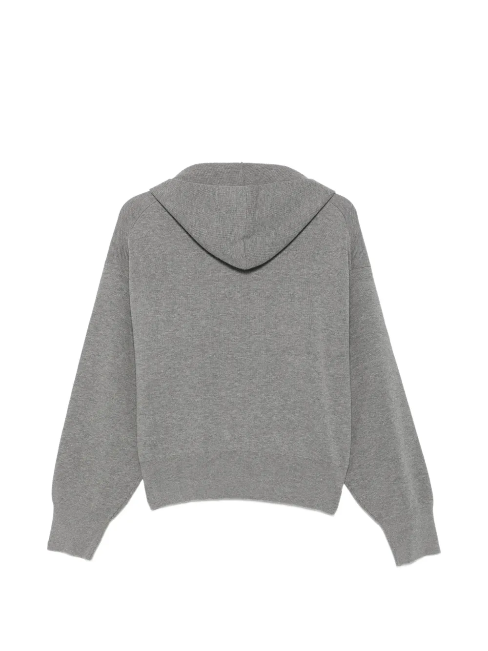 Alysi fine-knit drop-shoulder hoodie Grijs