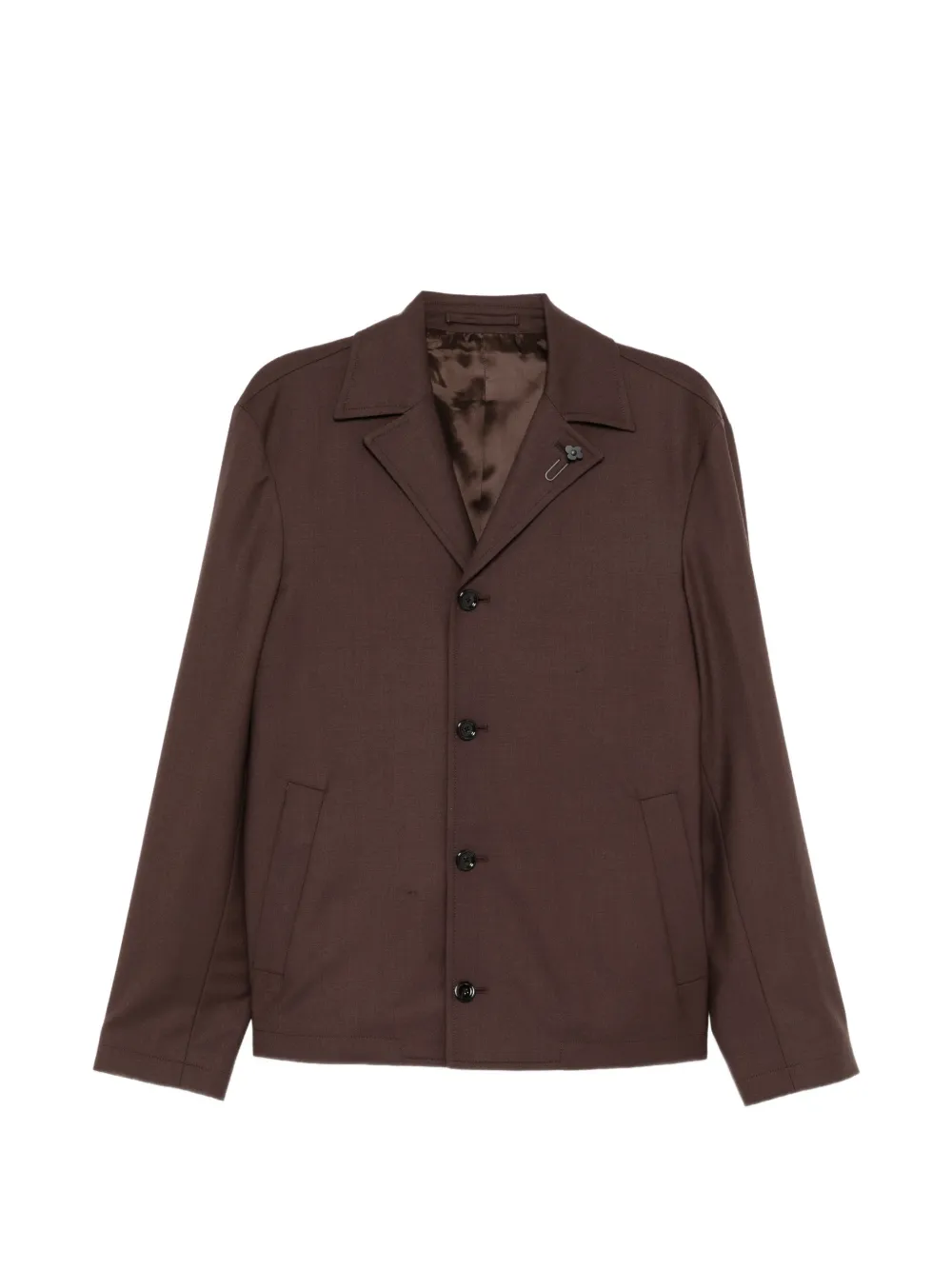 Lardini notched-lapels single-breasted jacket - Brown