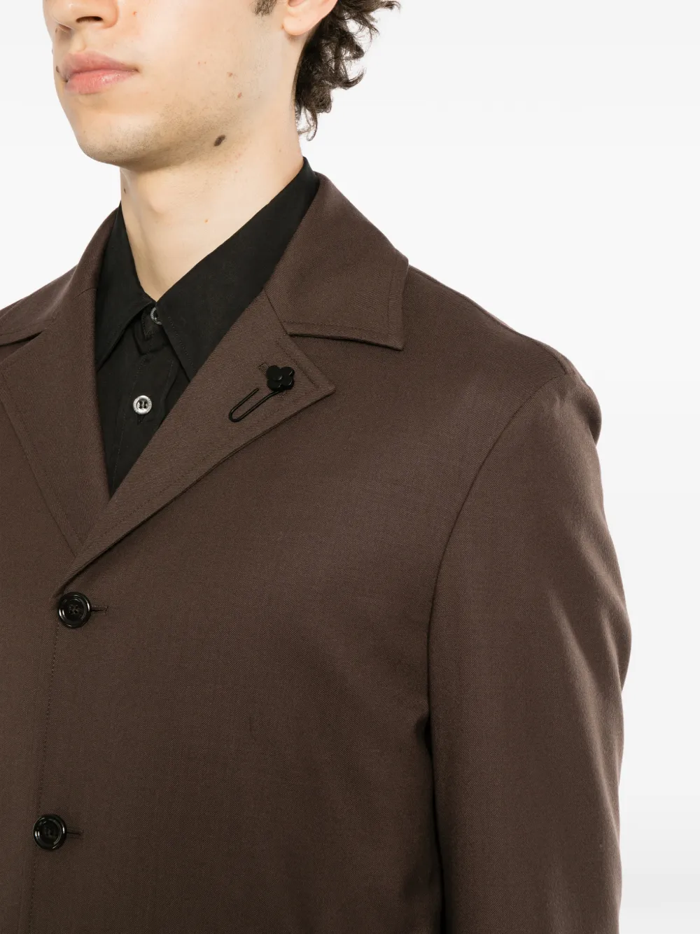 Lardini notched-lapels single-breasted jacket Bruin