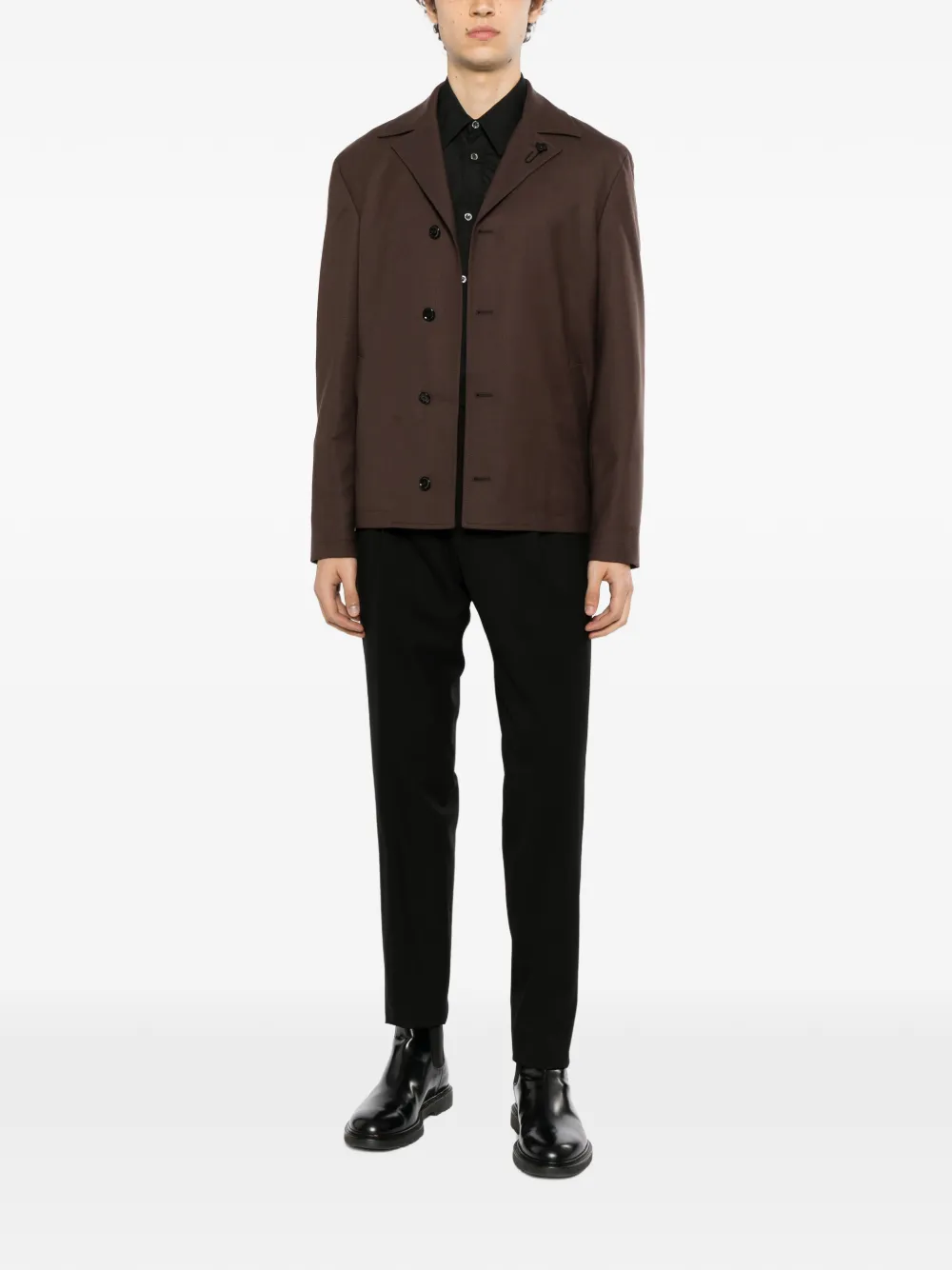 Lardini notched-lapels single-breasted jacket Bruin