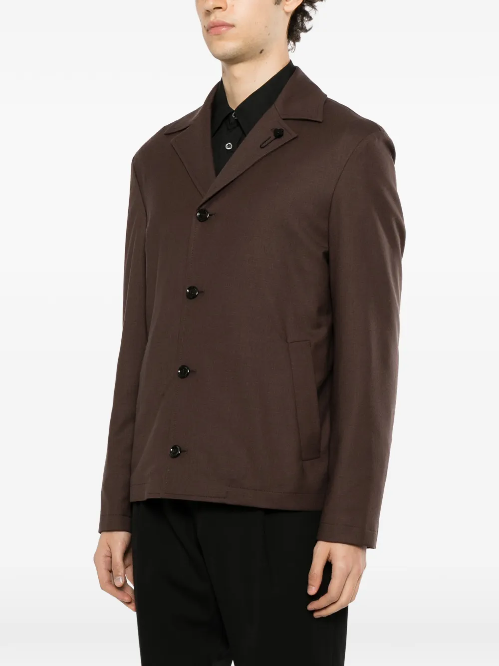 Lardini notched-lapels single-breasted jacket Bruin