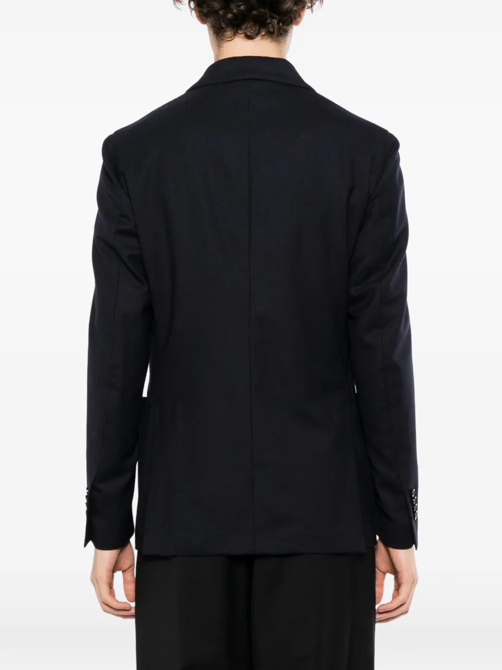 Lardini double-breasted peak-lapel blazer Blauw