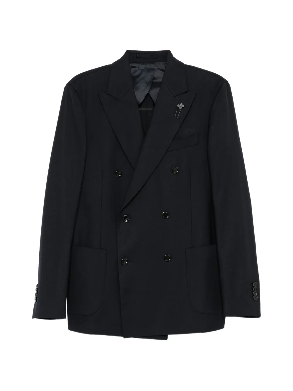 Lardini double-breasted peak-lapel blazer - Blu
