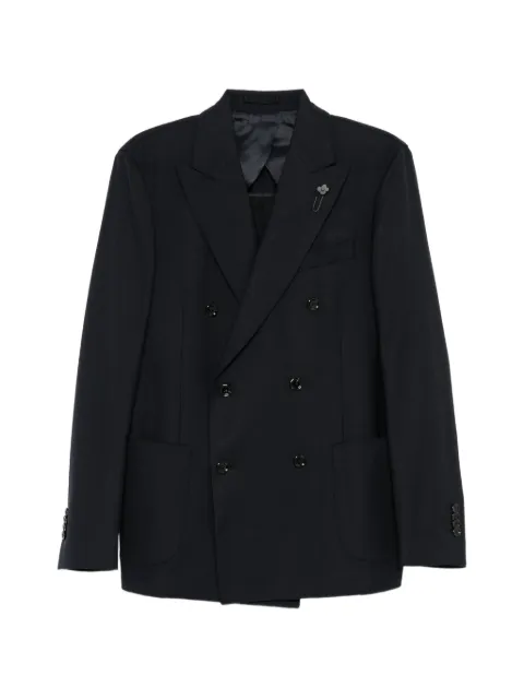 Lardini double-breasted peak-lapel blazer