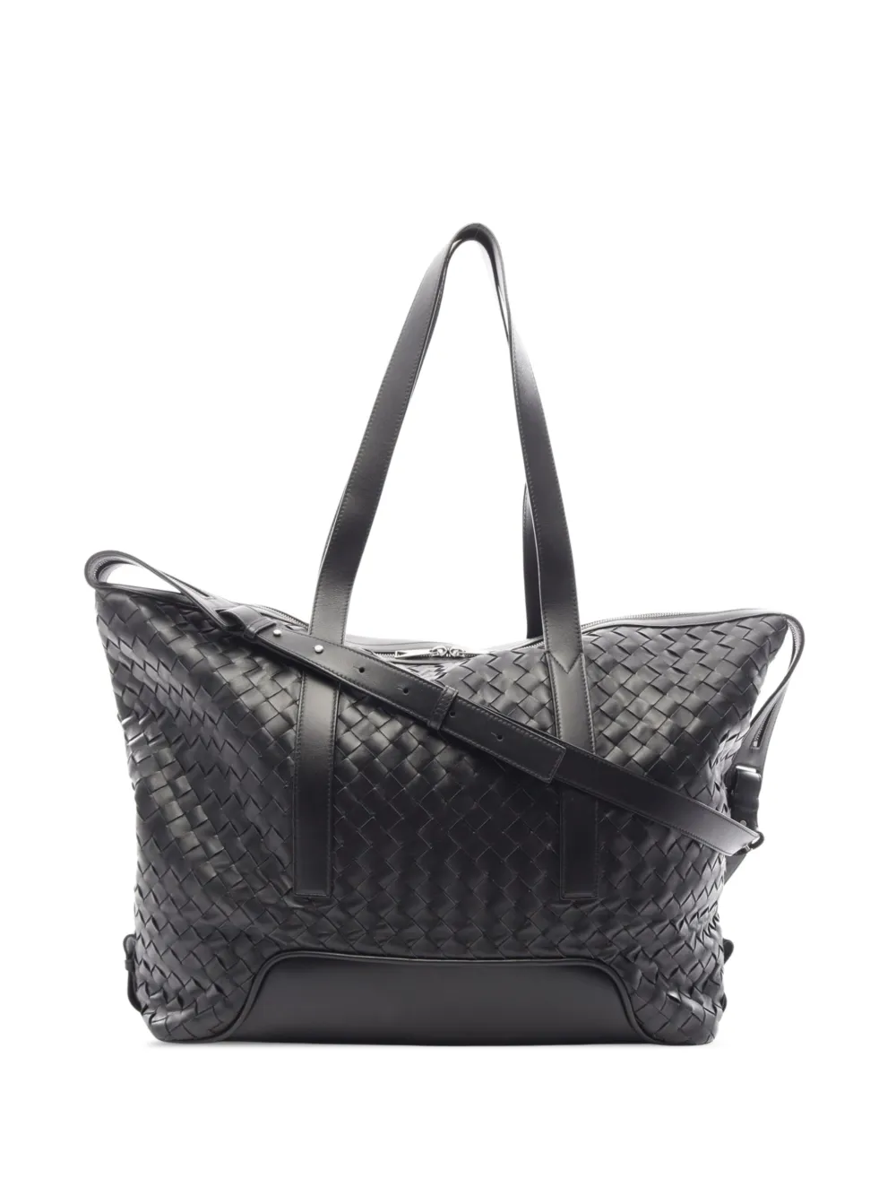Bottega Veneta Pre-Owned 2012-2026 Nappa Intrecciato satchel - Schwarz