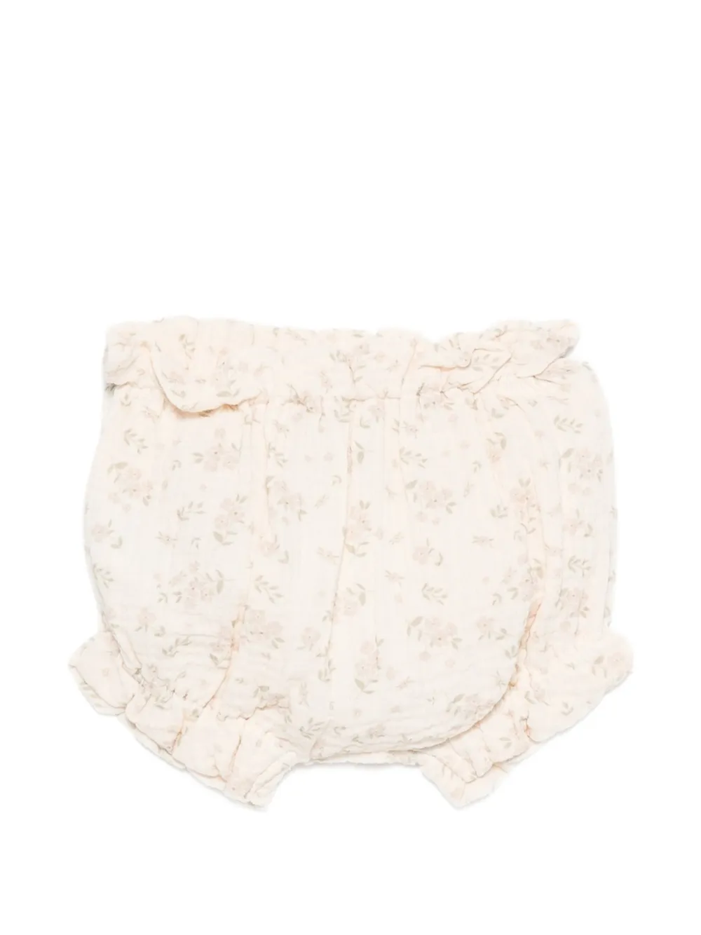 Paz Rodriguez floral-print ruffled shorts Beige