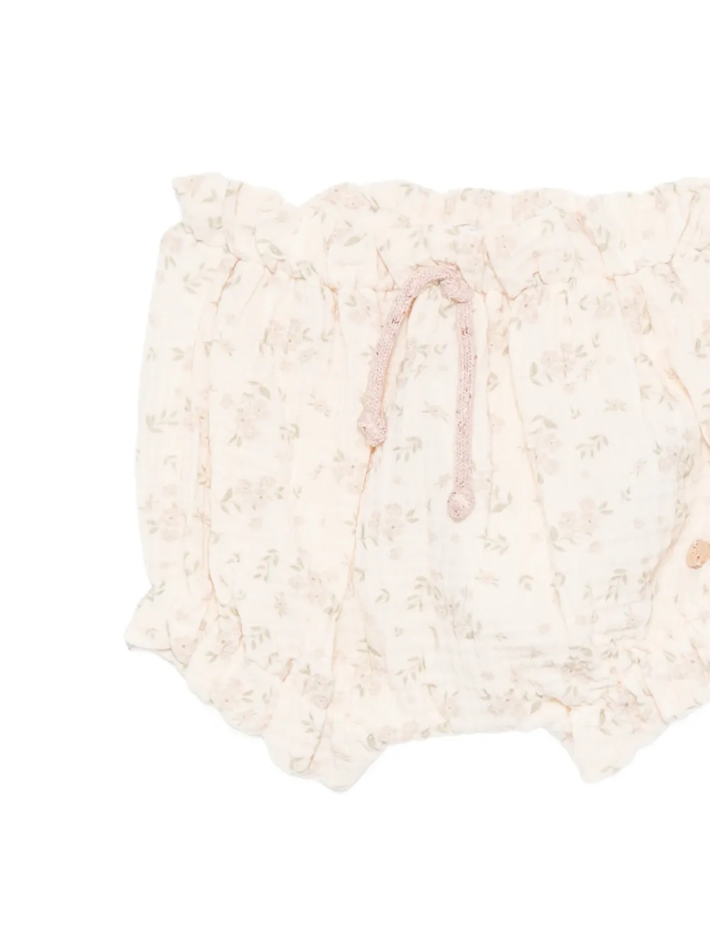 Paz Rodriguez floral-print ruffled shorts Beige