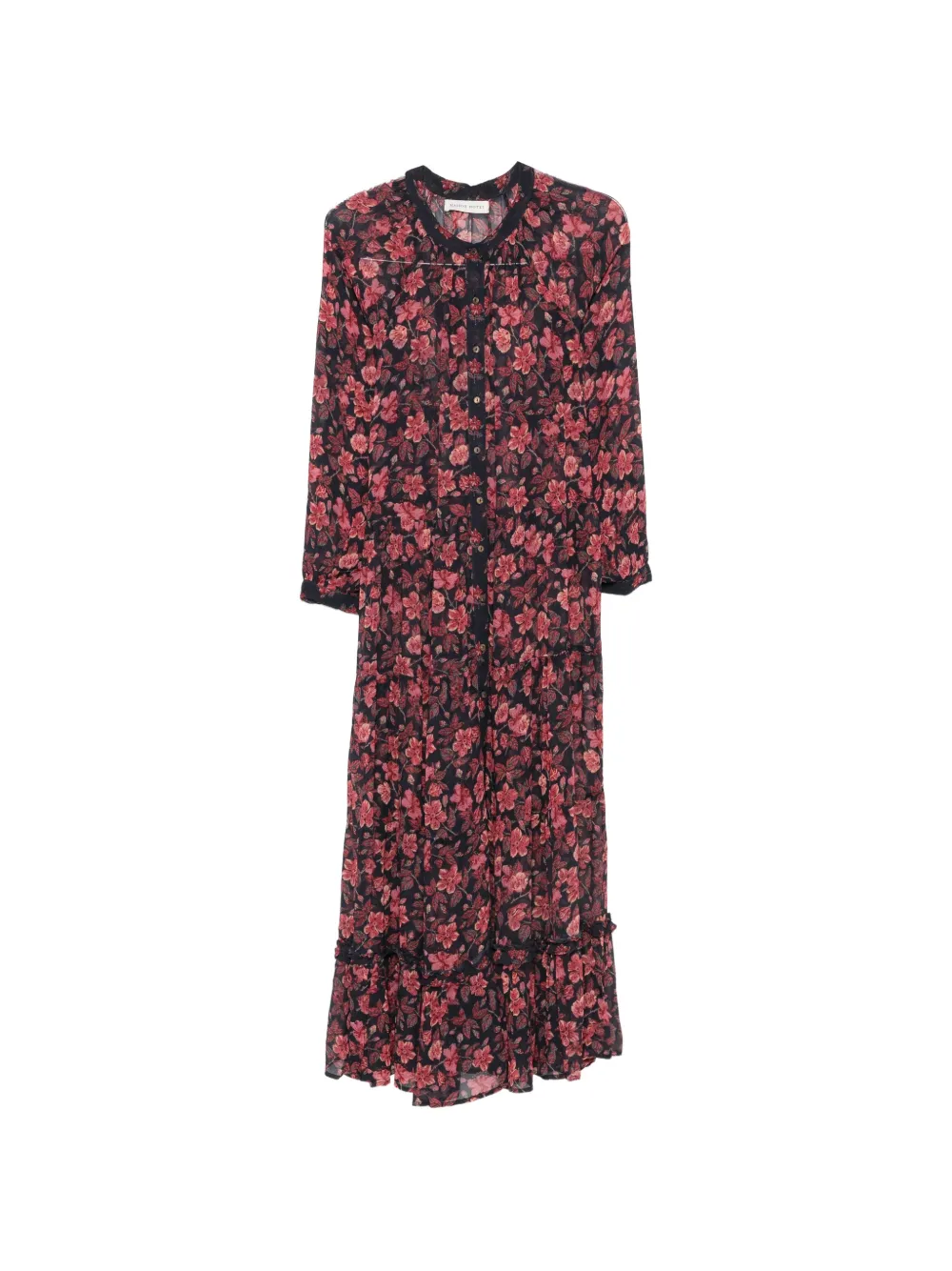 MAISON HOTEL Nila floral-print tiered maxi dress Roze