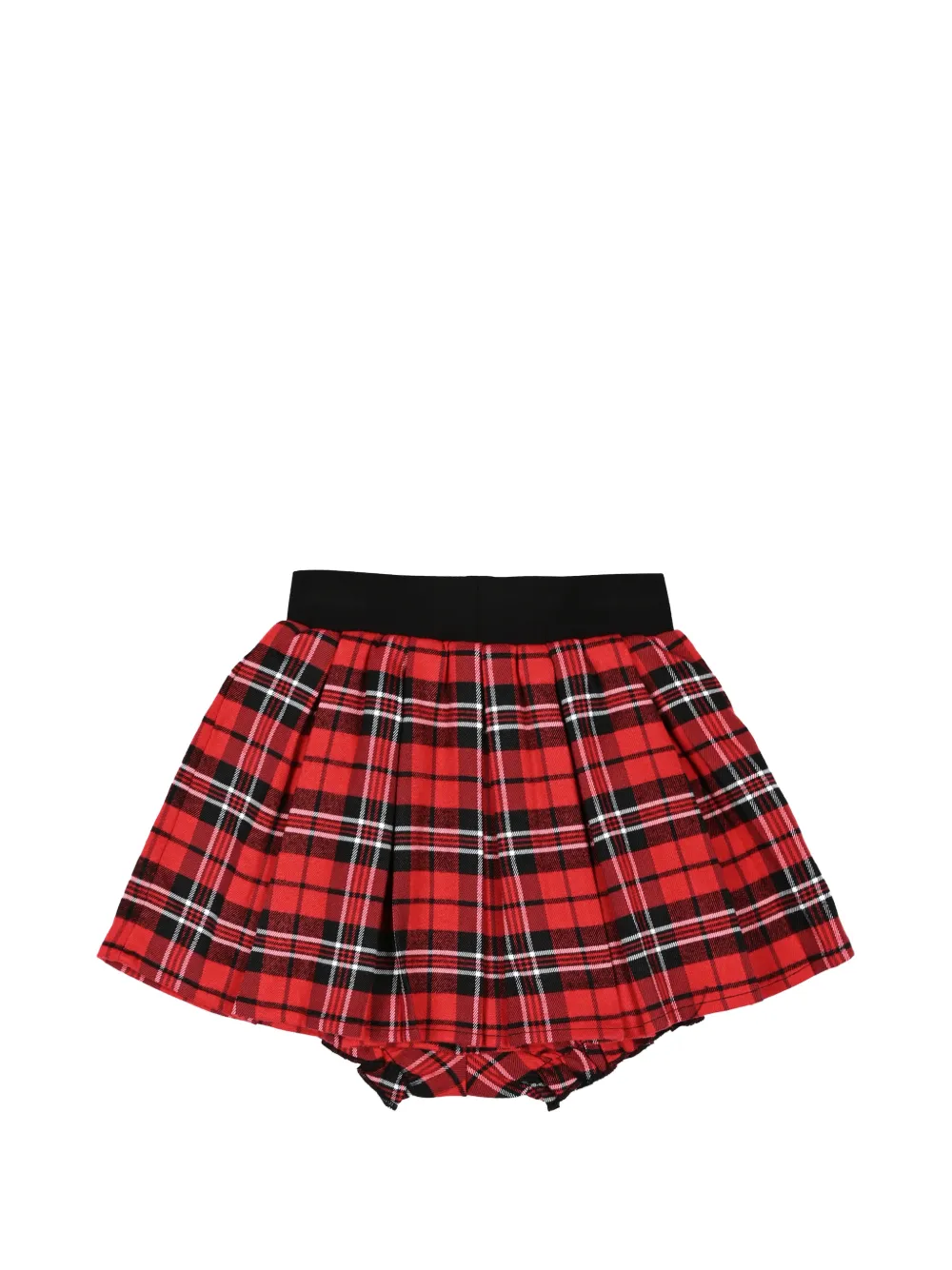 John Richmond Junior tartan-print pleated skirt Rood
