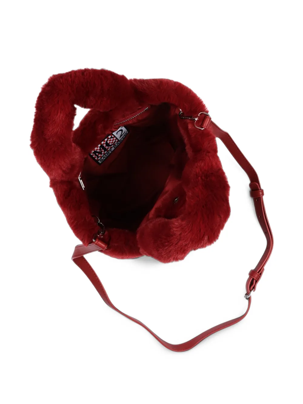 MC2 Saint Barth faux-fur logo-embroidered tote bag Rood