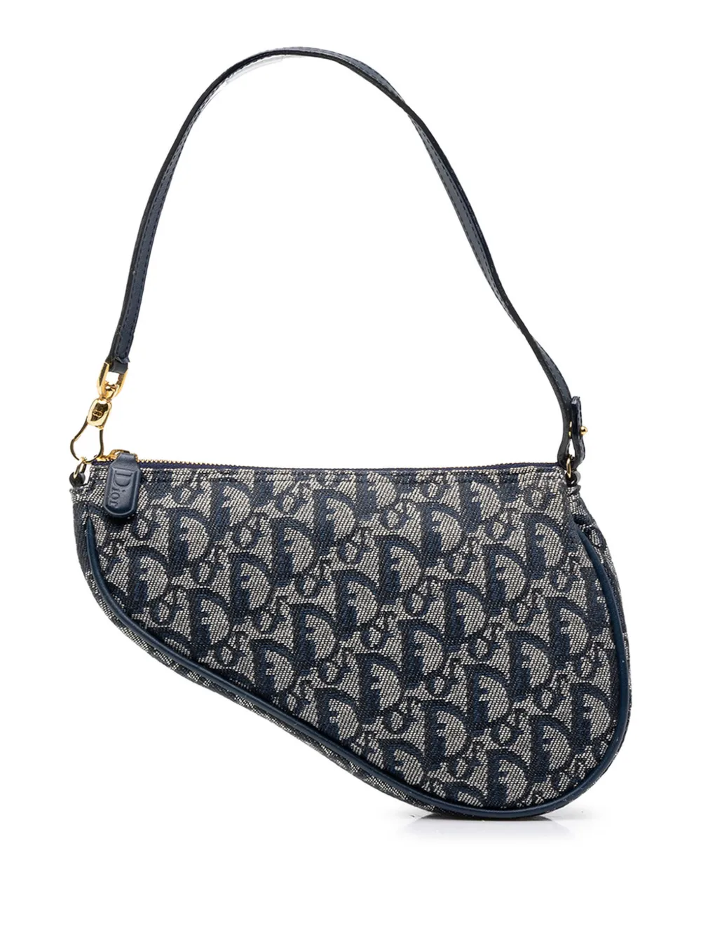 Christian Dior Pre-Owned 2001 Mini Diorissimo Canvas Saddle Pochette shoulder bag - Blau