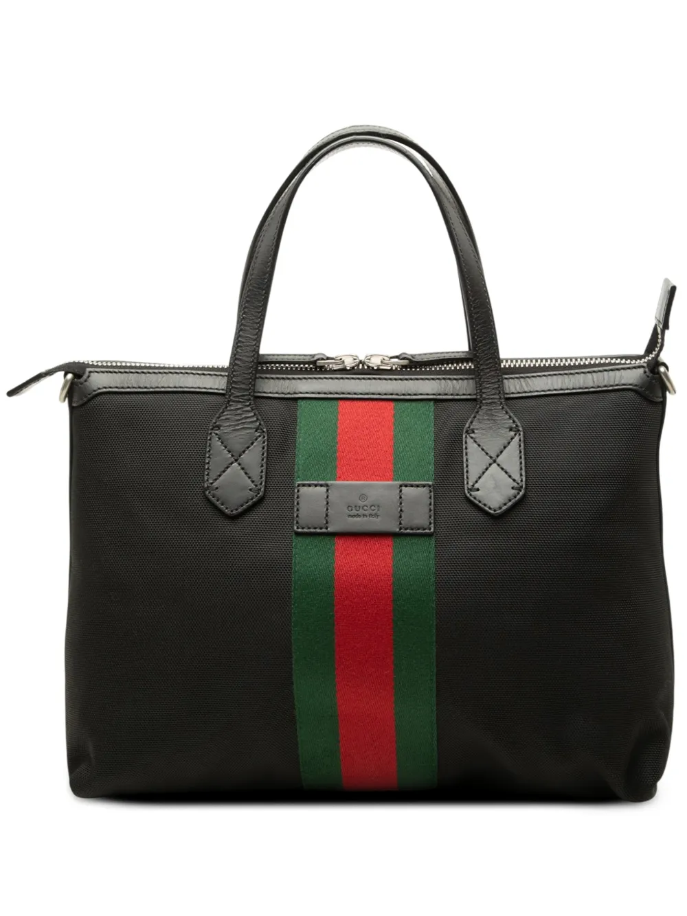 Gucci Pre-Owned 2000-2015 Canvas Techno Web satchel - Nero