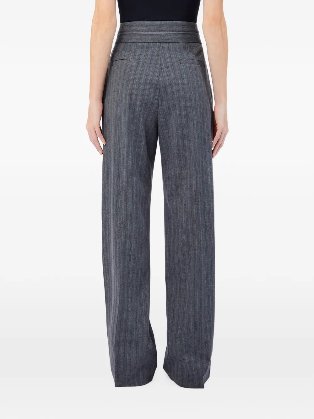 LIU JO pinstriped trousers in a wool blend Grijs