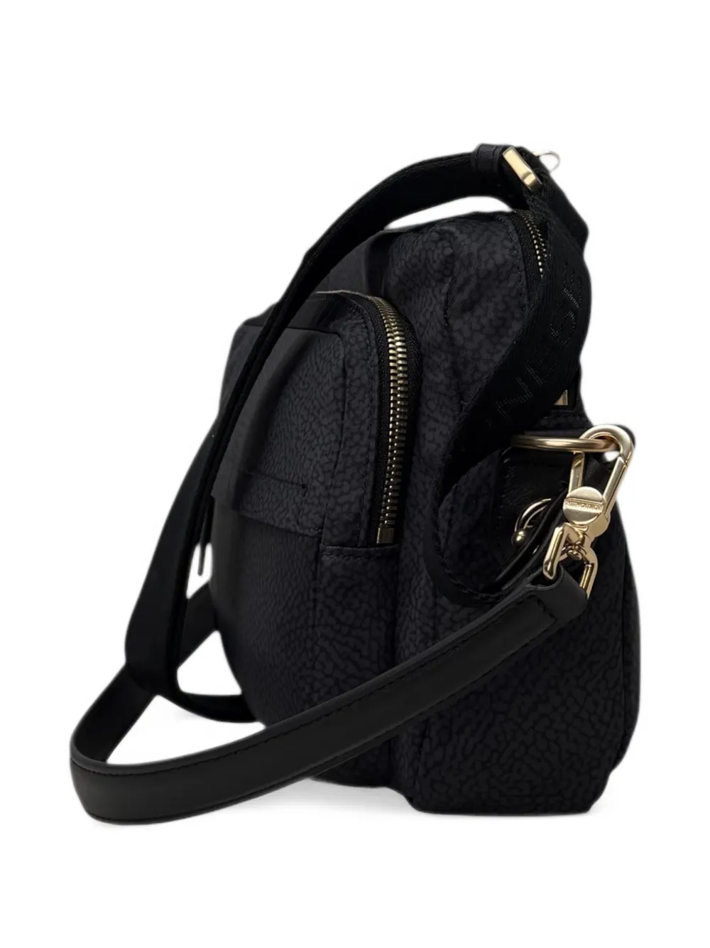 Borbonese Op Occhio di Pernice shoulder bag Zwart