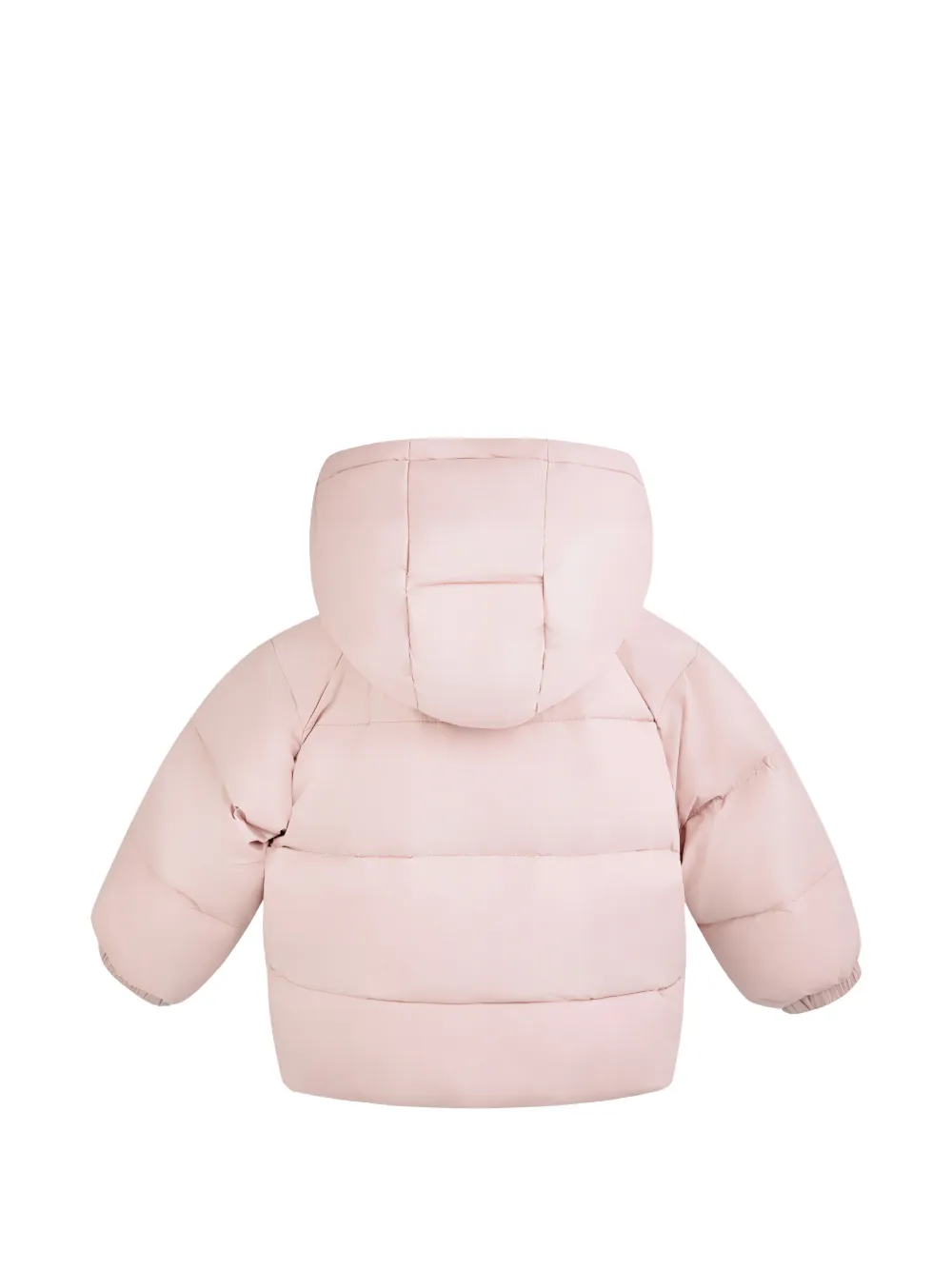 Mimi Tutu bow-detail hooded puffer jacket Roze