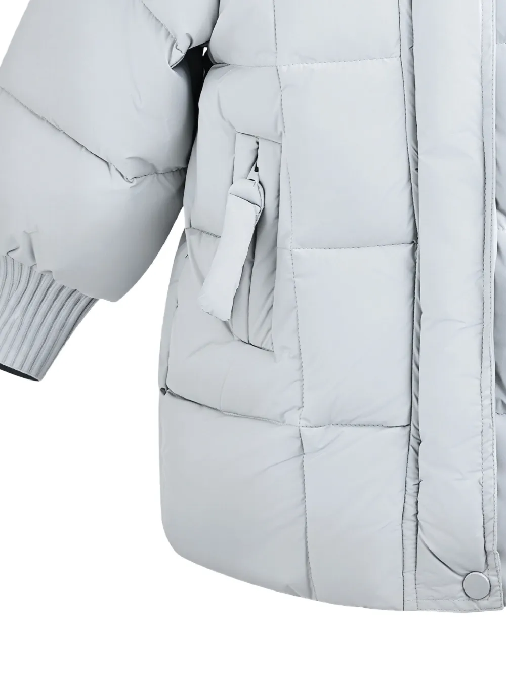 Mimi Tutu quilted hooded jacket Blauw