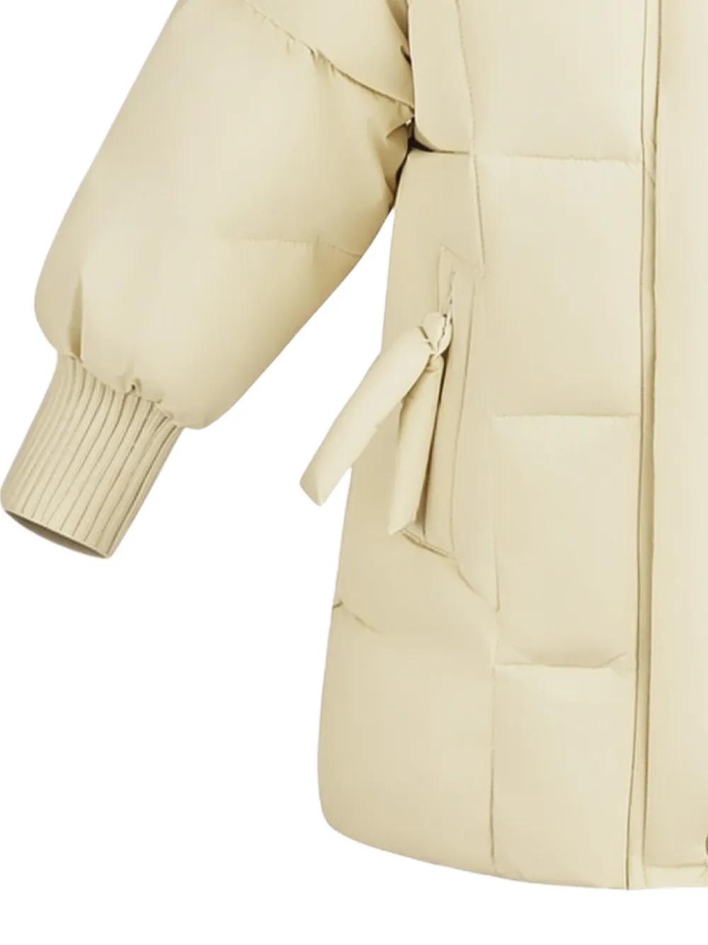 Mimi Tutu quilted hooded jacket Geel