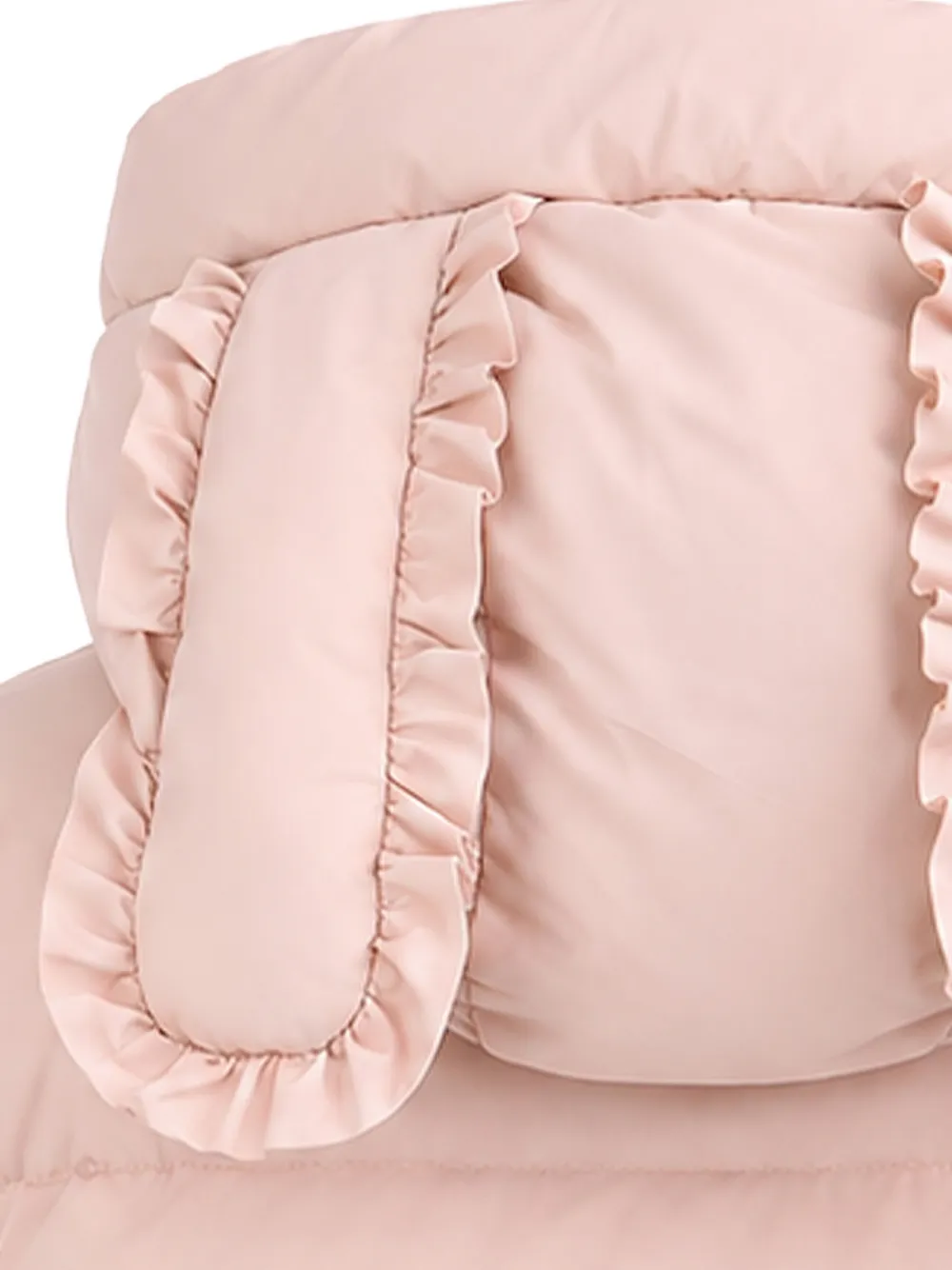 Mimi Tutu bow-detail puffer jacket Roze