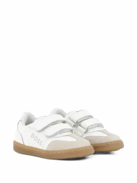 BOSS Kidswear tenis con cierre autoadherente y logo estampado