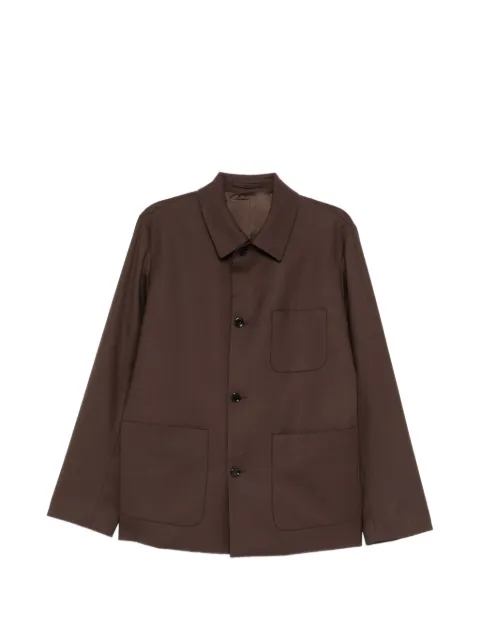 Lardini button-up patch-pocket jacket