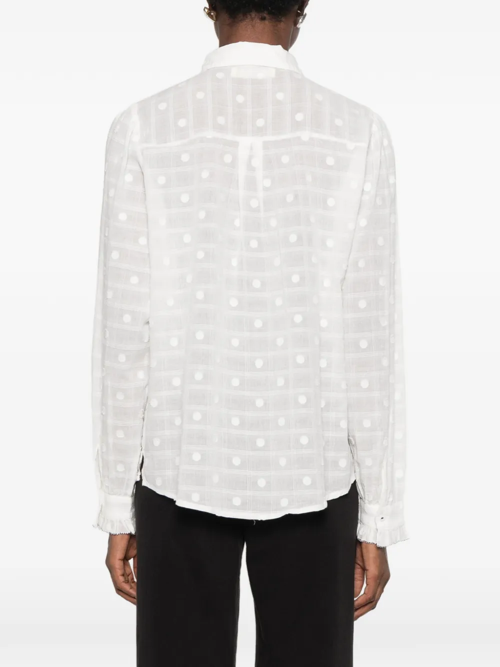MAISON HOTEL ruffled shirt Wit