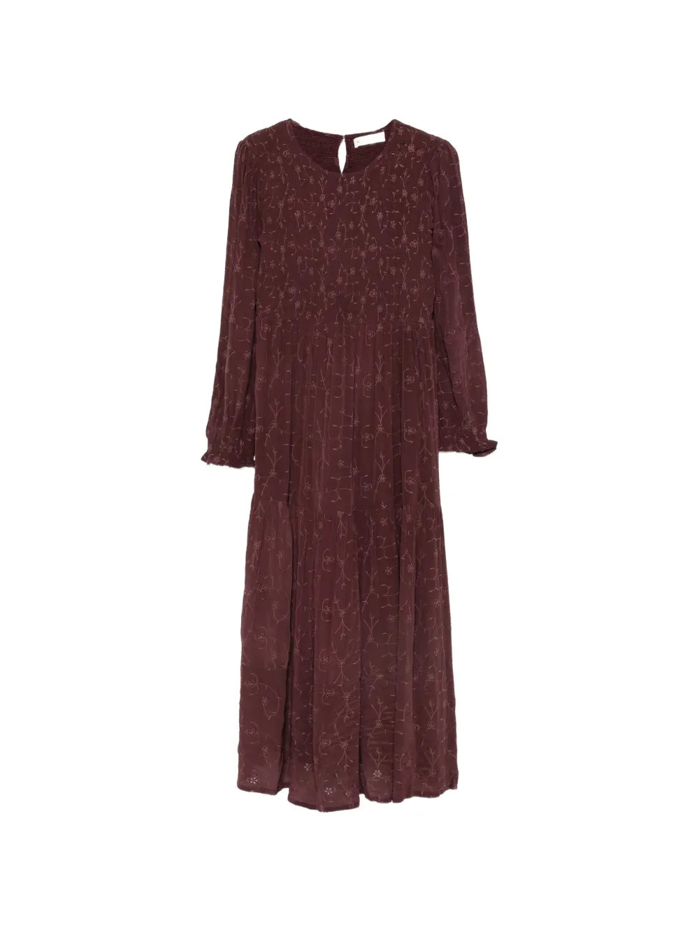 MAISON HOTEL embroidered maxi dress Rood
