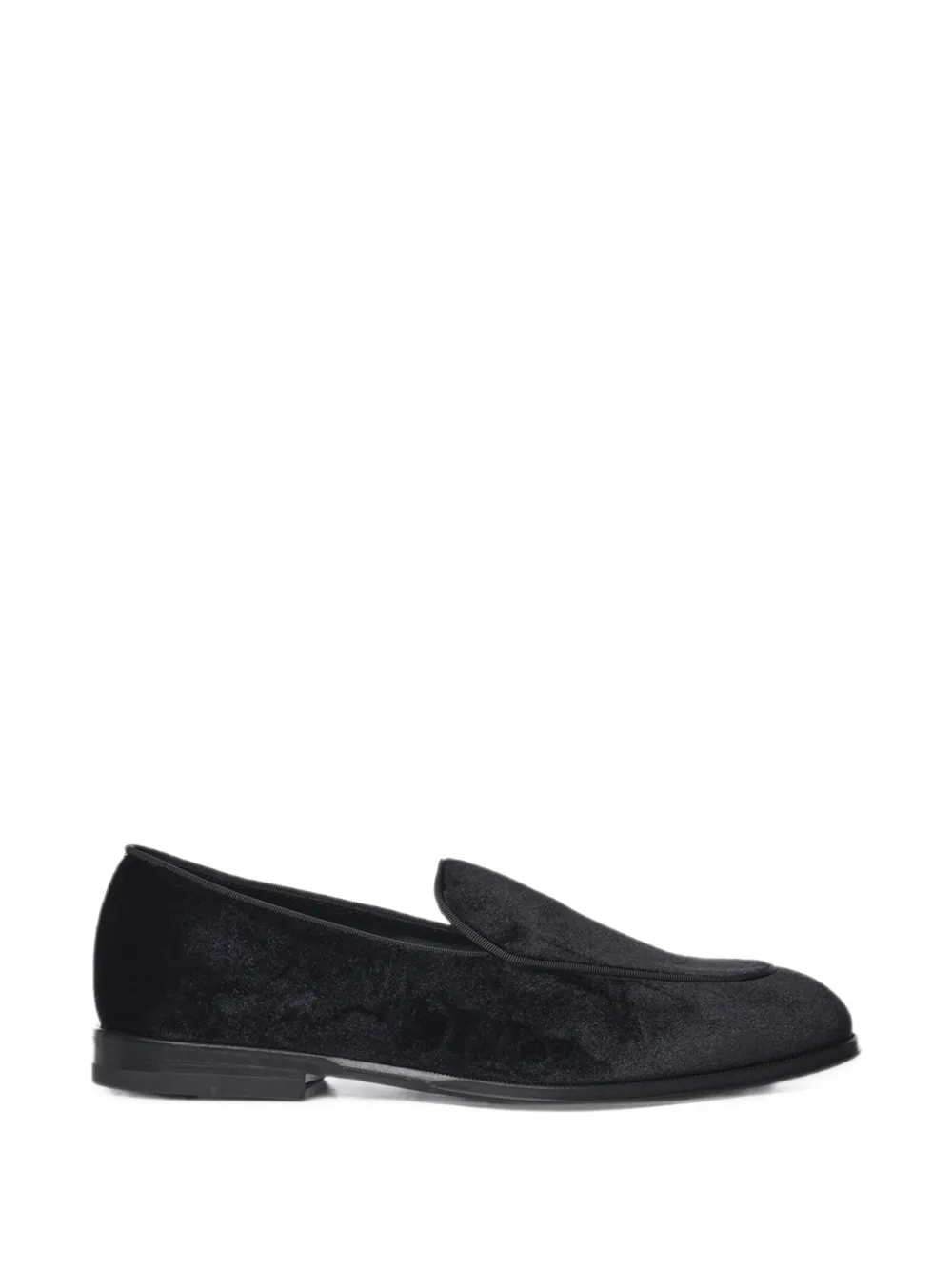 Henderson Baracco velvet grosgrain-trim loafers - Nero