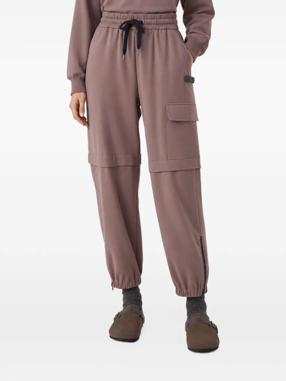 Brunello Cucinelli cotton cargo pants Paars