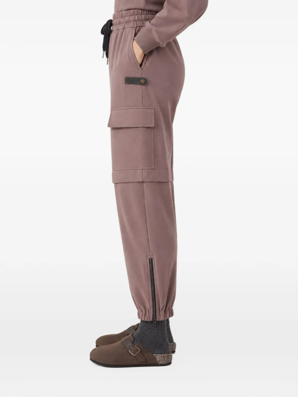 Brunello Cucinelli cotton cargo pants Paars