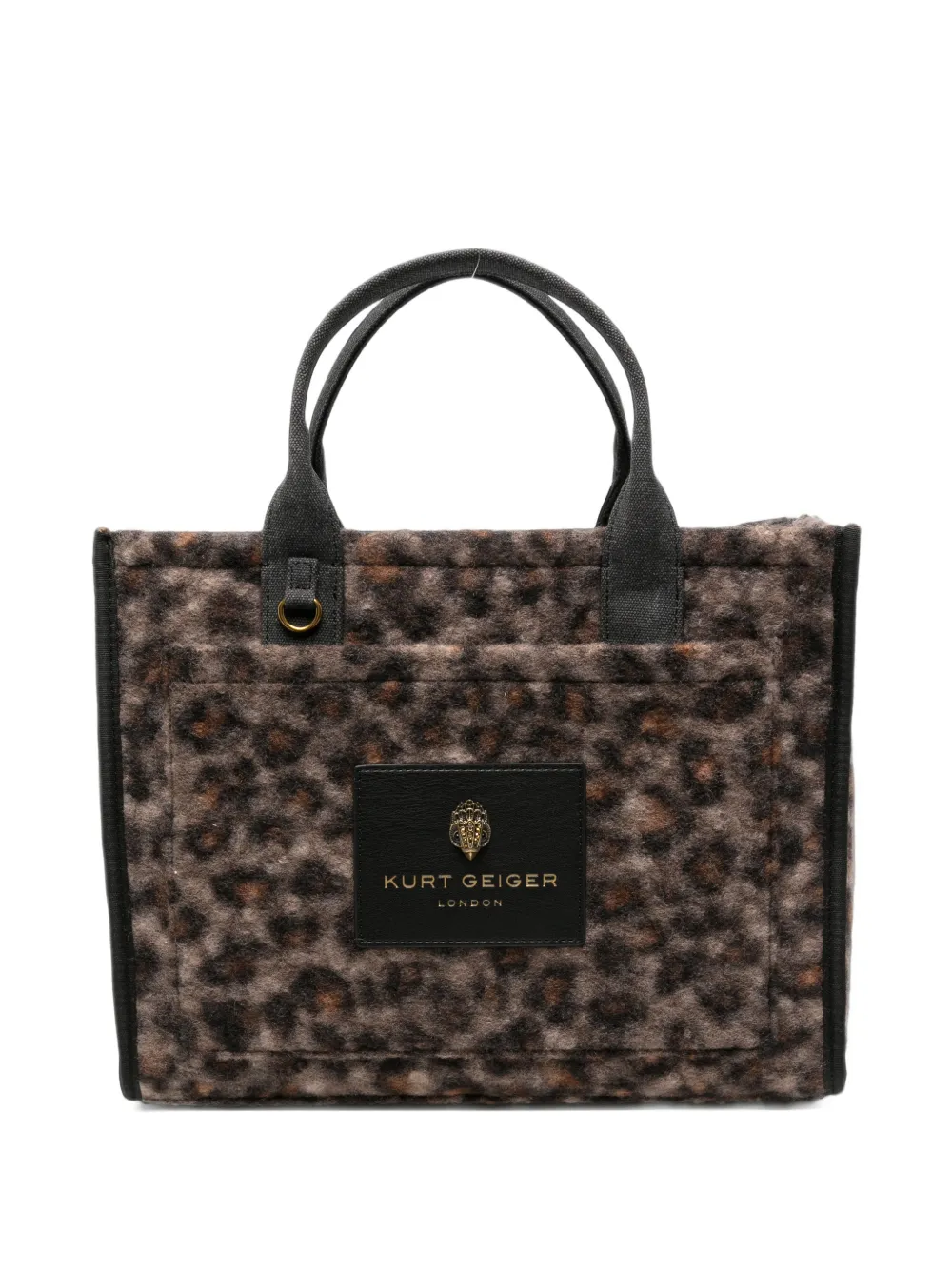 Kurt Geiger London leopard-print canvas tote bag Bruin
