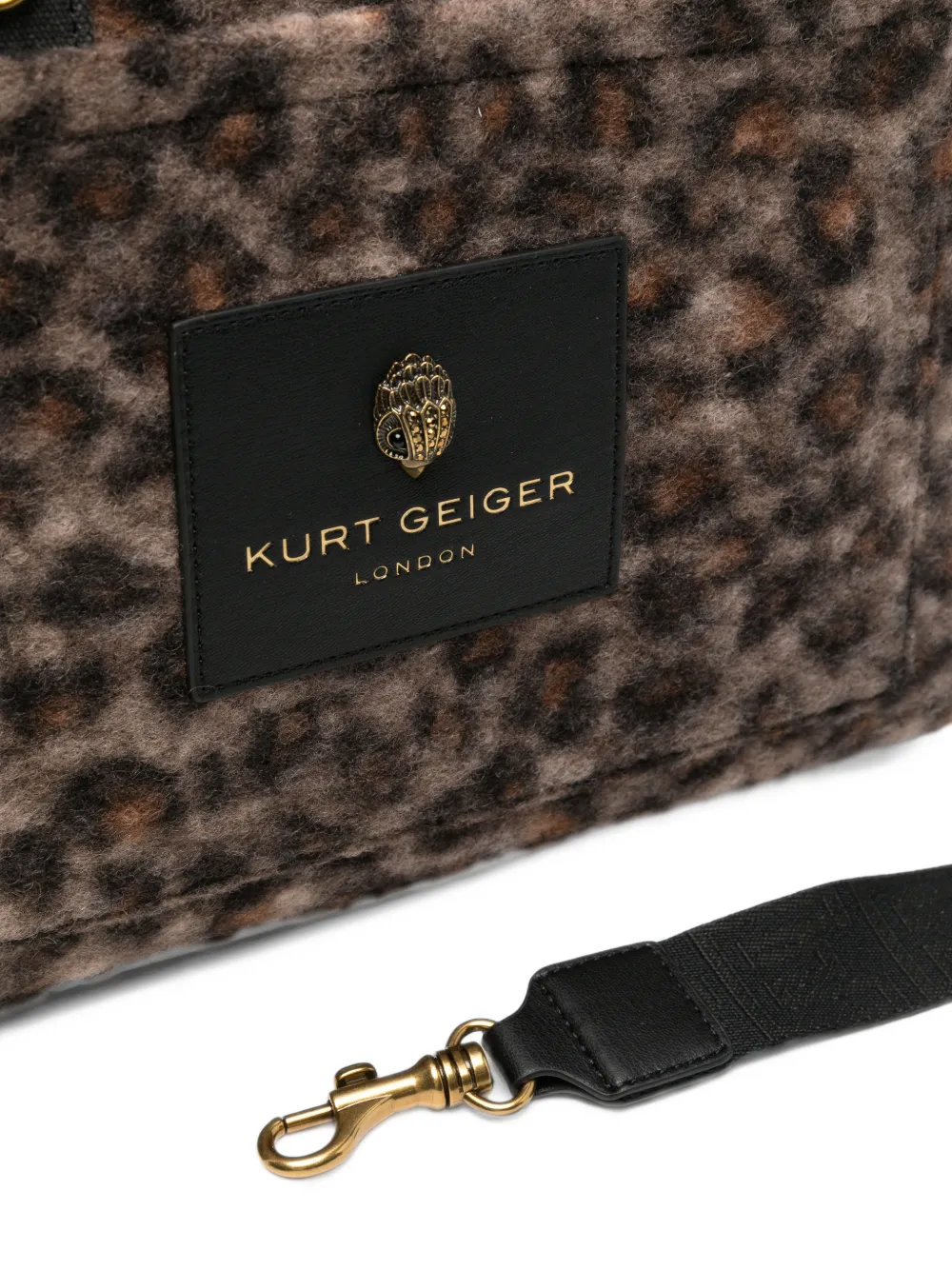 Kurt Geiger London leopard-print canvas tote bag Bruin