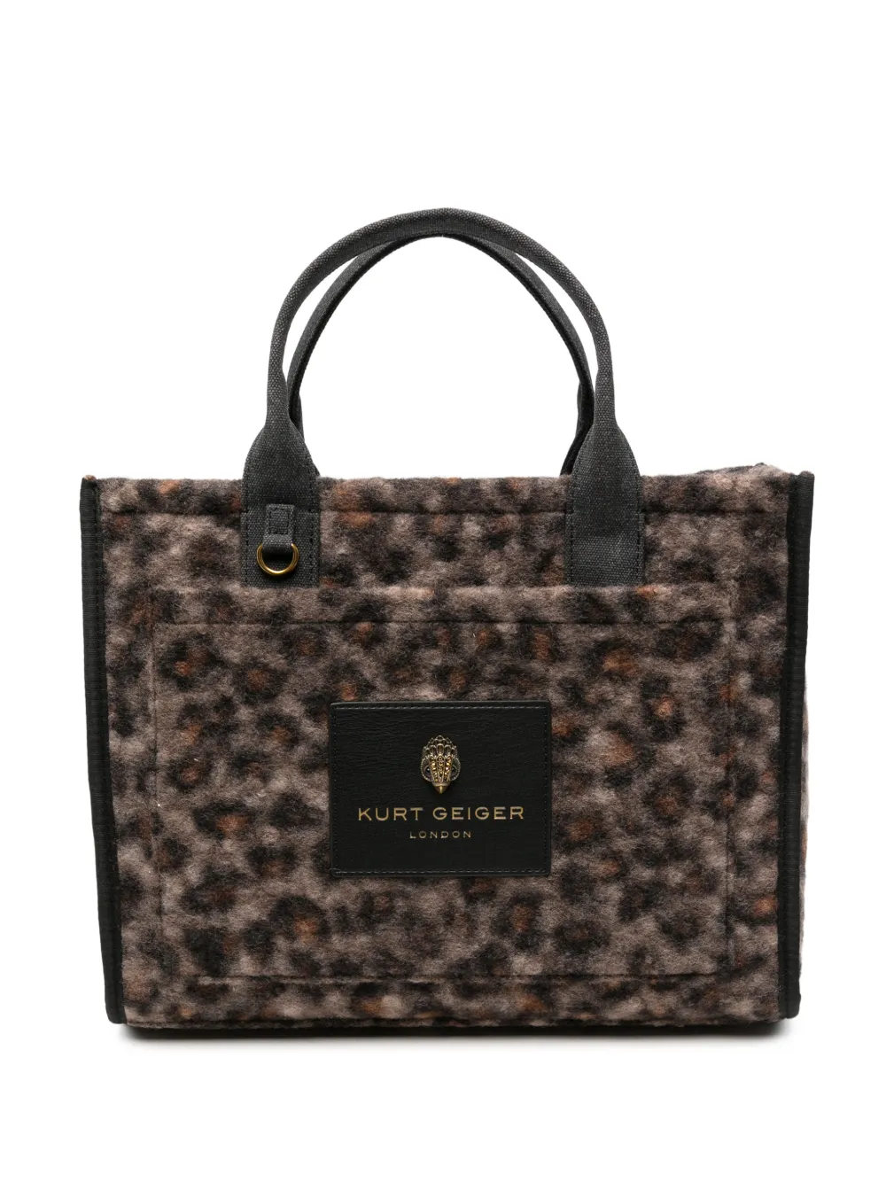 Kurt Geiger London leopard-print canvas tote bag Bruin