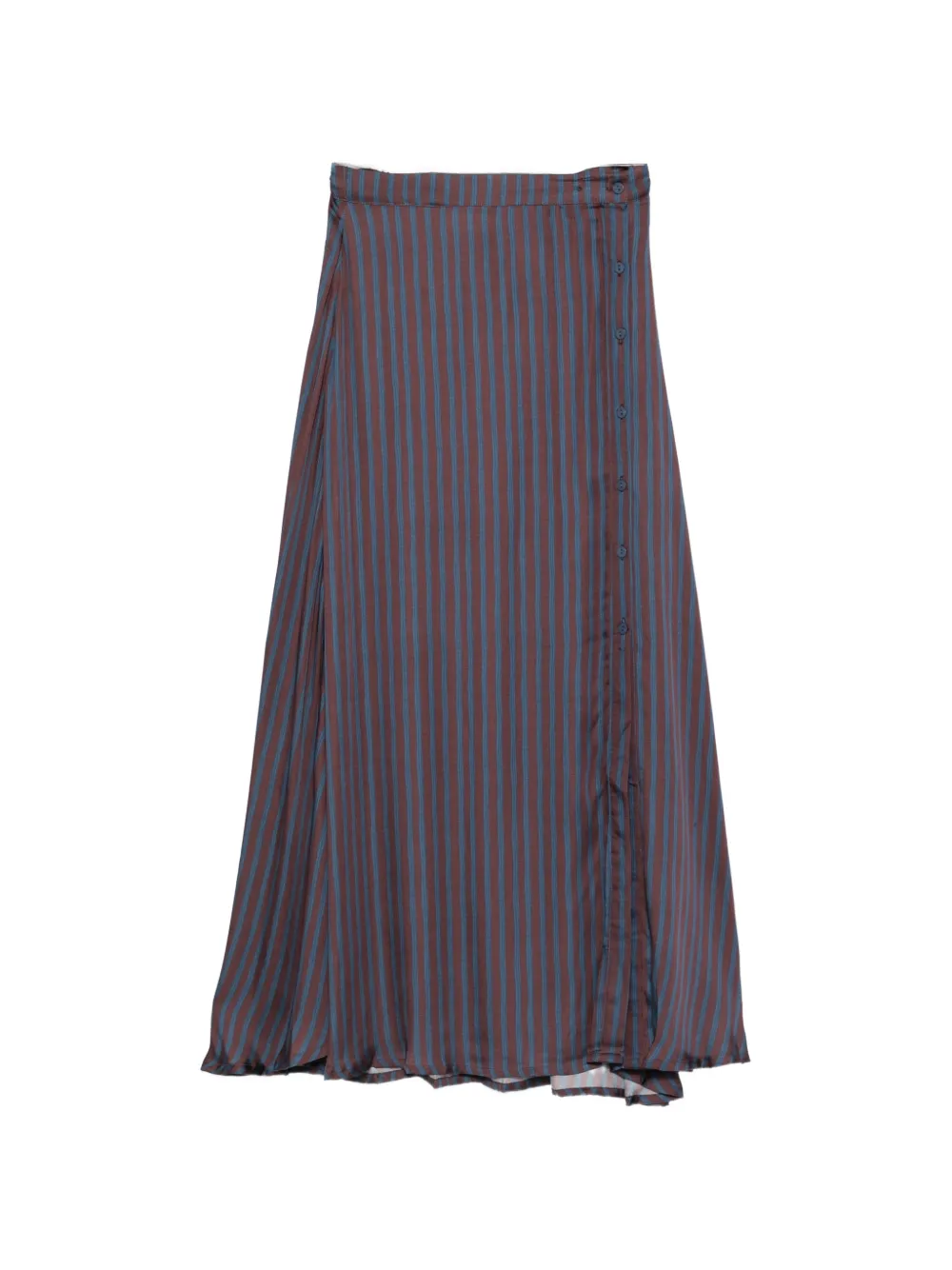 MAISON HOTEL Dreams Tana striped maxi skirt - Marrone