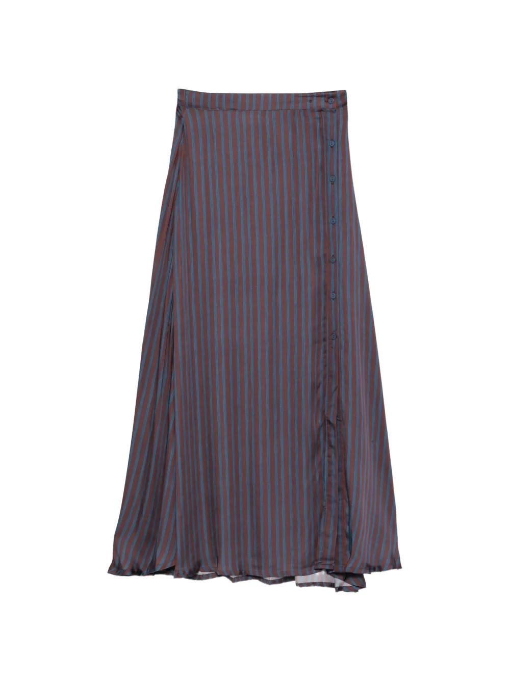 MAISON HOTEL Dreams Tana striped maxi skirt - Marrone