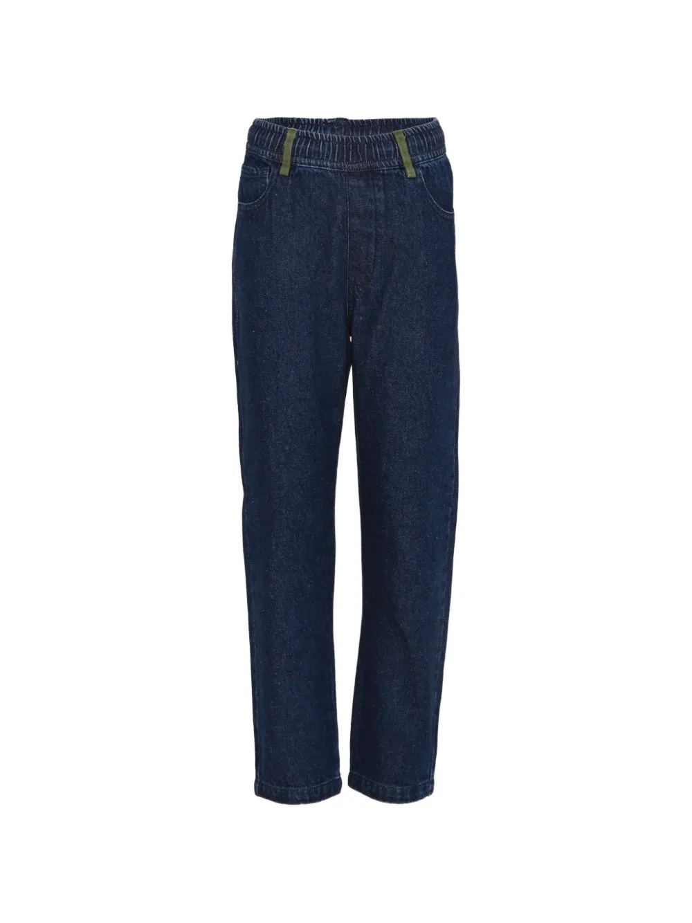 TRUSSARDI JUNIOR elasticated-waistband logo-embroidered jeans - Blu