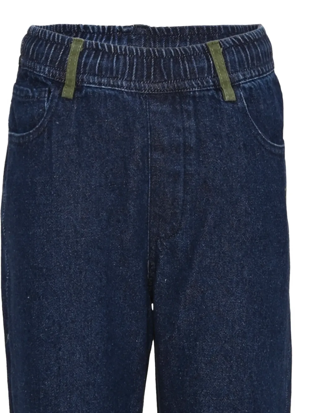 TRUSSARDI JUNIOR elasticated-waistband logo-embroidered jeans Blauw