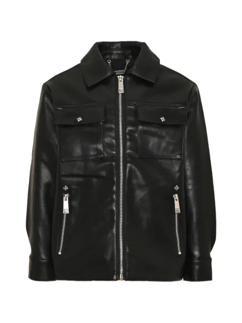 John Richmond Junior logo-embroidered zip-up jacket
