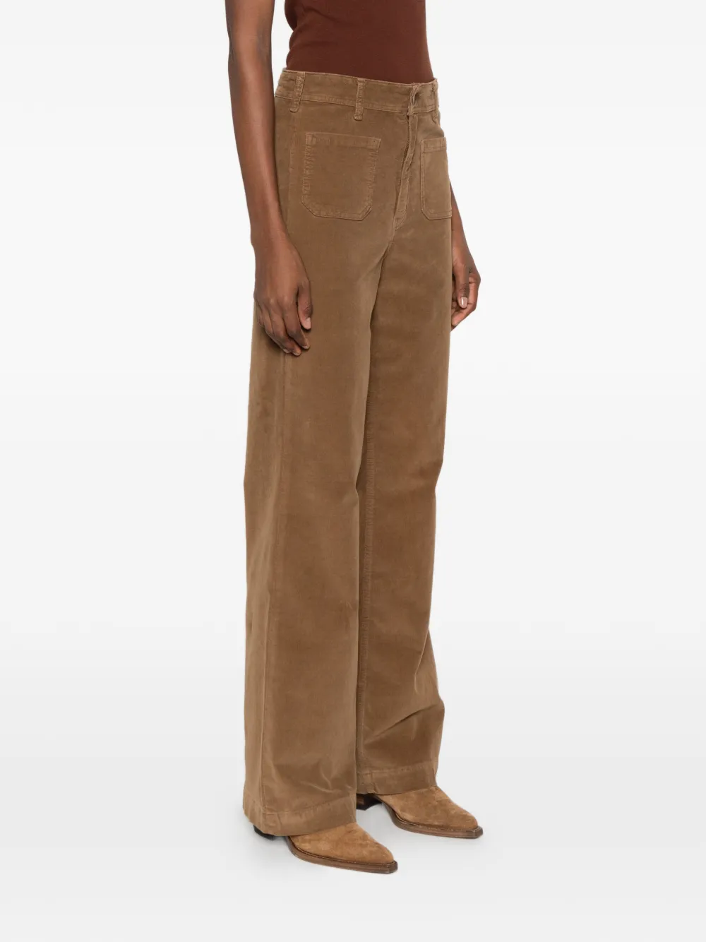 MAISON HOTEL Montesco Romeo corduroy wide-leg trousers Bruin