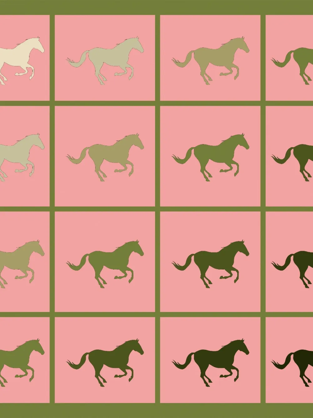 NEIGHTIV large Galloping Hoofbeats silk scarf - Rosa