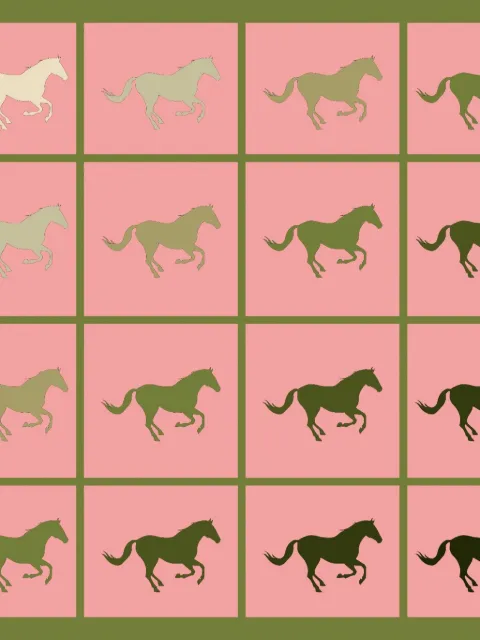 NEIGHTIV large Galloping Hoofbeats silk scarf