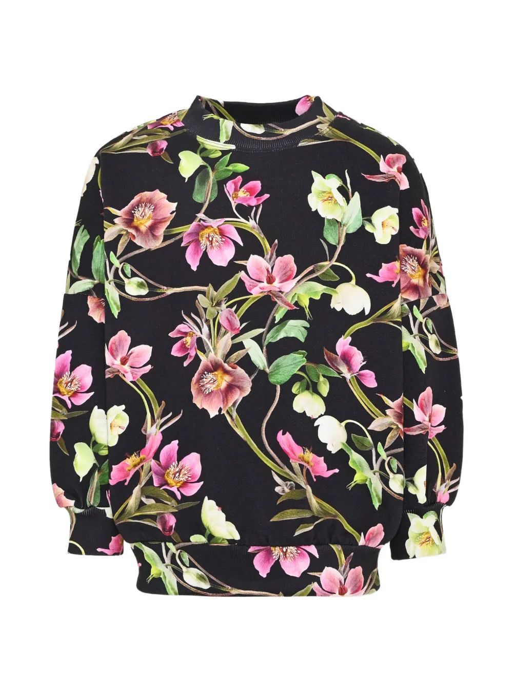 Molo Marika floral-print sweater Zwart