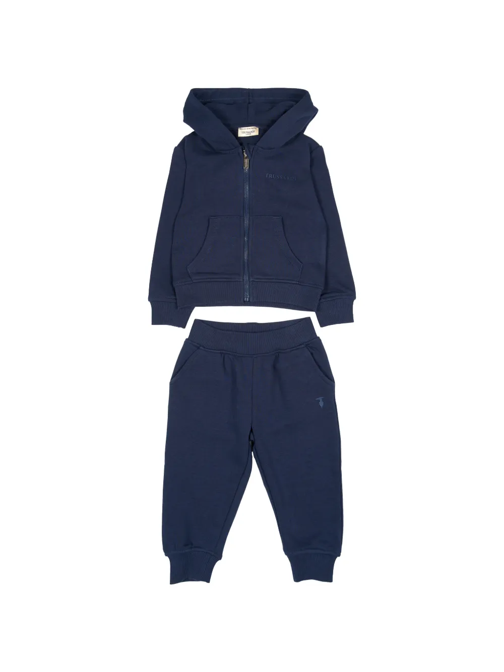 TRUSSARDI JUNIOR logo-embroidered tracksuit Blauw