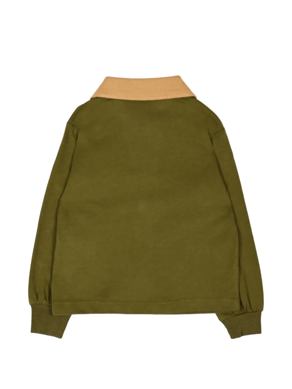 TRUSSARDI JUNIOR logo-print long-sleeved polo shirt Groen